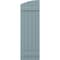 Ekena Millwork Americraft 5-Board (2 Batten) Wood Joined Board-n-Batten Shutters w/Ellipt Top, ARW101BE518X77SBH, PR ARW101BE518X77SBH - alternate 2